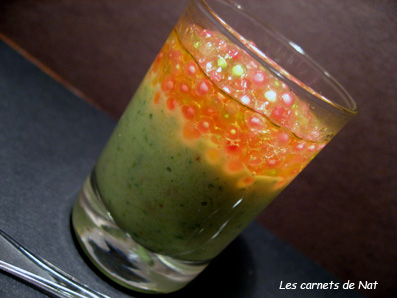 Mixé de courgette et saumon en verrine-1